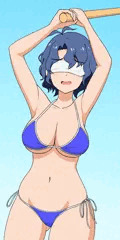風花さんスイカ割りでポロリ