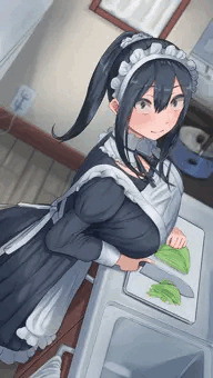 四白眼のメイドさん