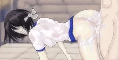 バックから犯されたブルマ女子(iPhone から指だけで彩色しました)