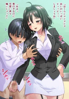 学生にいたずらするお姉さま
