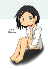 黒潮さん裸ワイシャツ