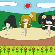 お花畑全裸イブ
