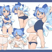 チルノちゃんが水着に着替えるやつ