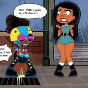 Moon Girl Pissing