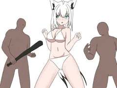 えっちなアクションゲームでありそうなシチュエーション　白上フブキ