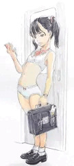 制服着忘れ少女