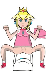 ピーチ姫の大便踏ん張り