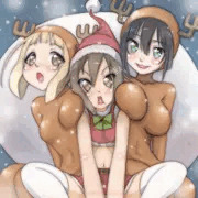 銀ちゃんサンタと須美トナカイと園子トナカイ