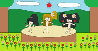 お花畑全裸イブ