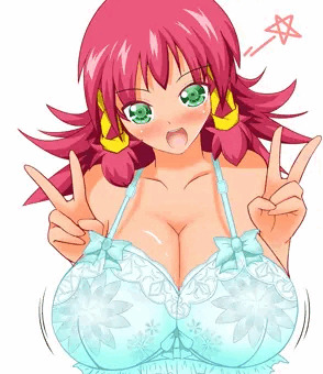 おっぱいダブルピース