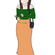 オフショルダーの女の子