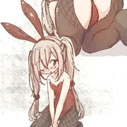 バニーガールの穴あきタイツ