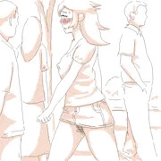 人ごみの中