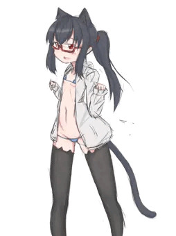 メガネポニテマイクロビキニうちの子