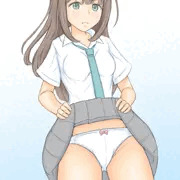 スカートたくしあげ、しぶりん