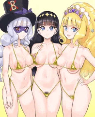菓彩あまね巨乳パフィーニップルゴールデンマイクロビキニハミ陰毛部