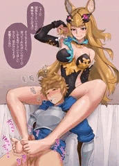 メーテラの背後足コキ