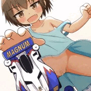 おもちゃ屋のコースでミニ四駆走らせるロリ