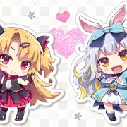 ちび絵🦇🐰🌕