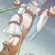雪女と座敷童女たちの磔拘束プレイ