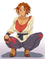 乳見せ蹲踞
