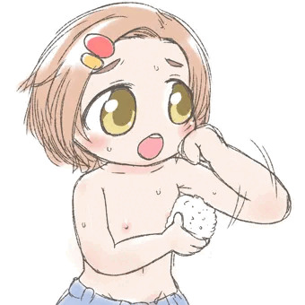 腋をおむすび