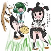 きのこ狩りのはなちゃん達　らくがき