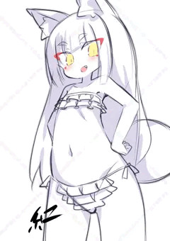 きつねっこ７フリル水着