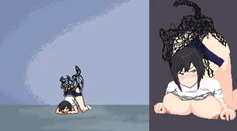 悪夢屋敷・無限牢獄　敵敗北エロシーン基本アニメーション31