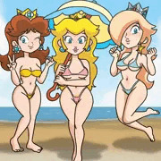 Princesses at the beach