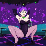 バニーガールとエロ蹲踞
