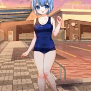 黄昏スク水