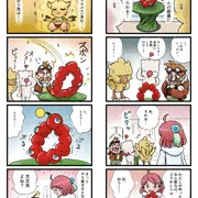 チョコダン２の４コママンガ（ミャクミャクくんネタ）