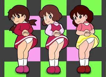 みよ＆エリ＆しずか　あっかんべー