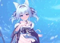 はいてない涼波ちゃんを捲る突風