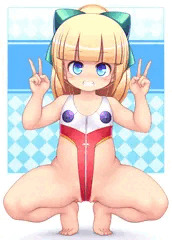 エロ蹲踞ハイレグレオタードロールちゃん