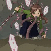 女剣士の修行