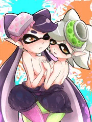 半脱ぎ海産物娘