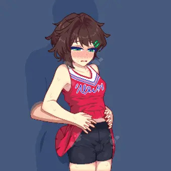 うちの子　チアコス　スパッツ内素股