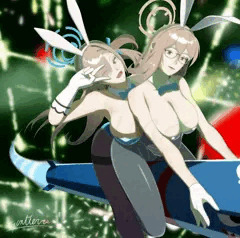 【ブルーアーカイブ】：バニーアカネ＆バニーアスナ