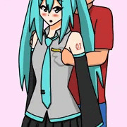 揉まれるミクさん。