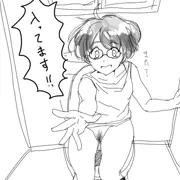 トイレのドアを開けられて