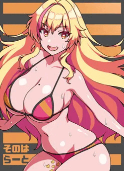 どすけべ活動しているVtuberの意味深な水着絵