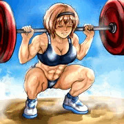 バーベルに耐え続ける