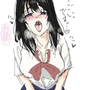 清楚系少女のフェラ顔