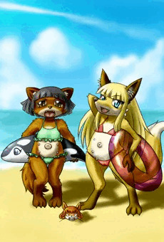 複乳ケモロリに人間用ビキニ着せたい