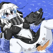 浜辺の岩陰で