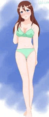 下着姿の頼子さん