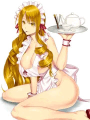 裸エプロンメイドさん