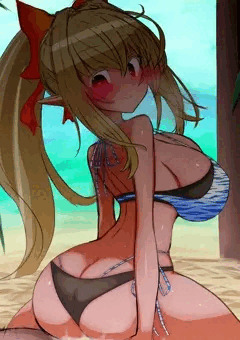 褐色エルフフレアちゃんの無人島性活❤六花水着❤